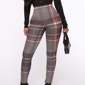 Never Pressed Plaid Pants - Black/combo